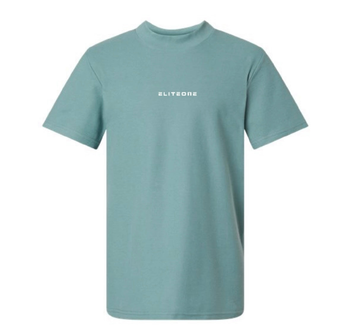 Unisex Teal Mockneck Tee