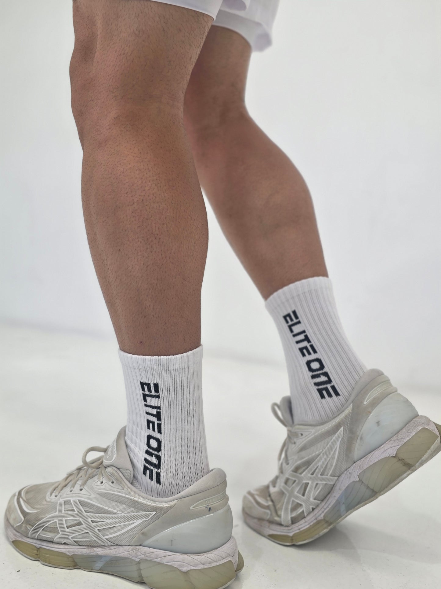 White eliteone socks