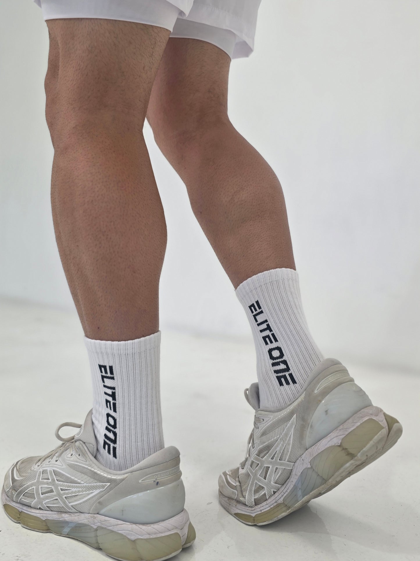 White eliteone socks