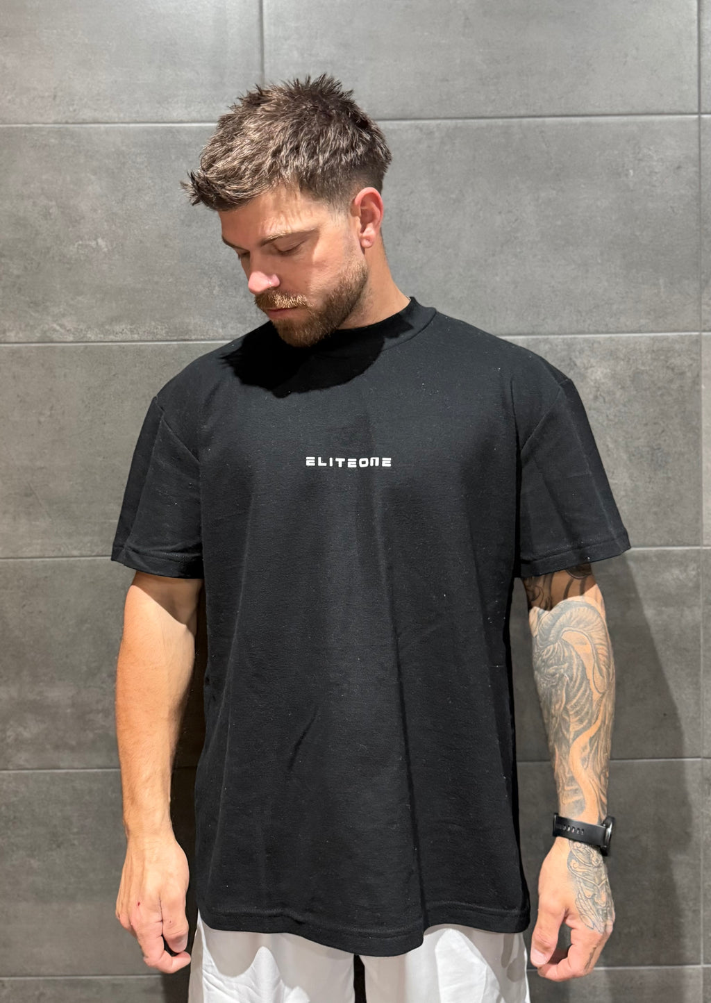 Unisex Black Mockneck Tee