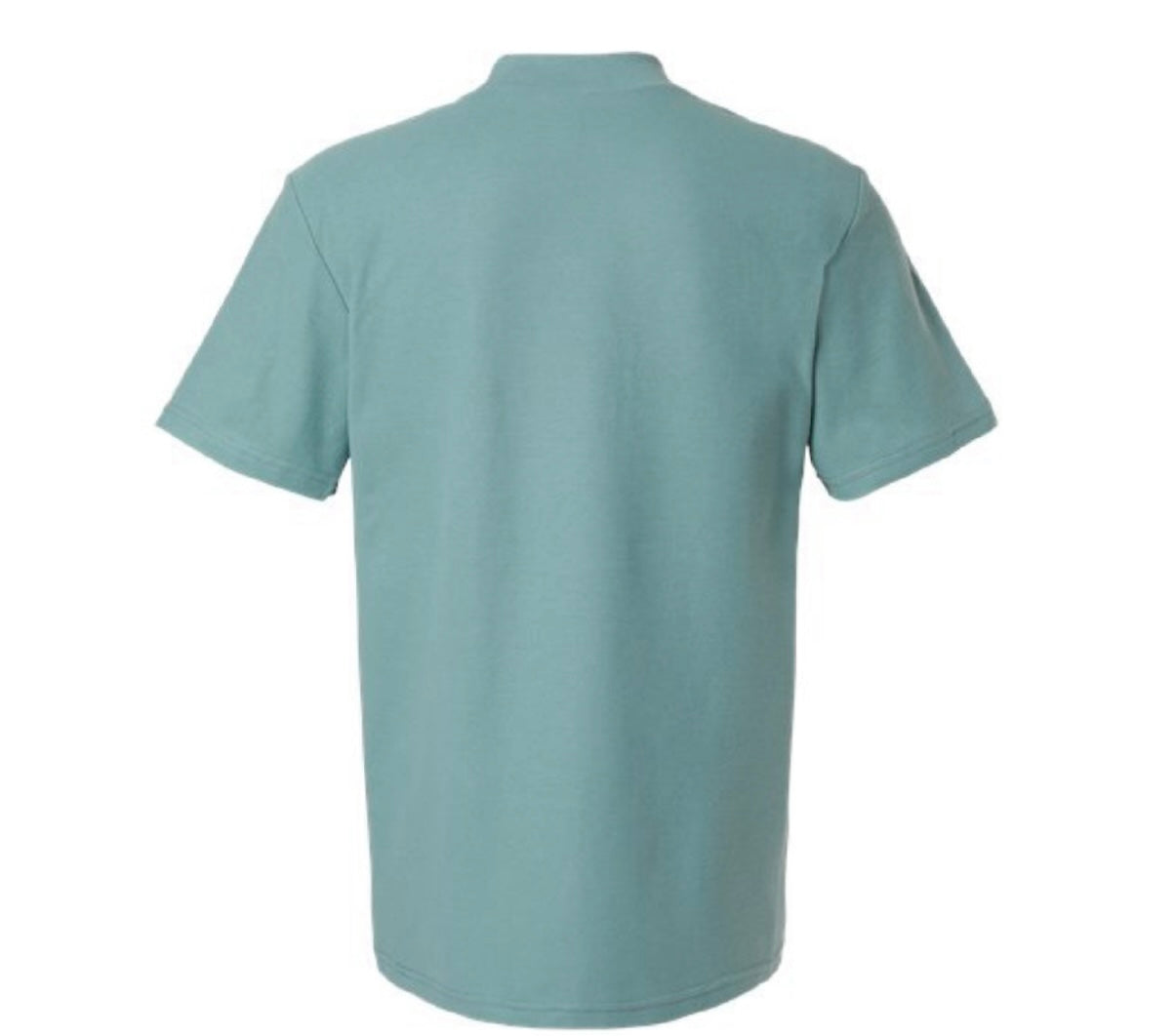 Unisex Teal Mockneck Tee
