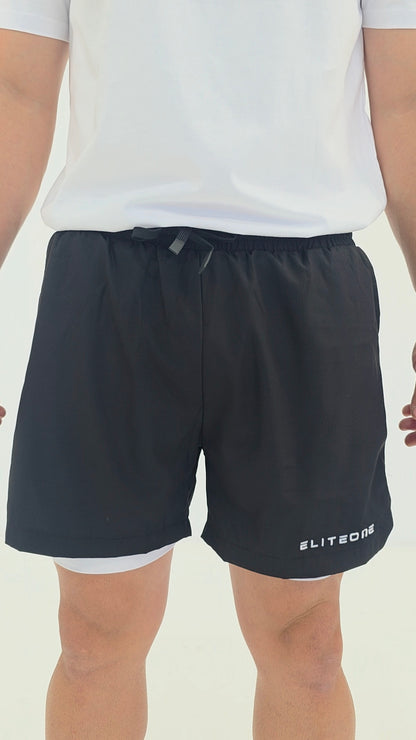 Mens black active shorts