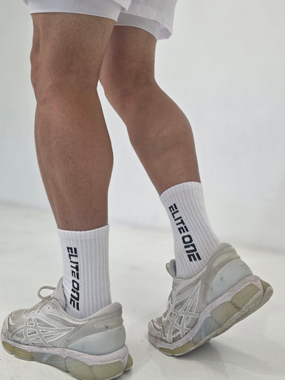 White eliteone socks