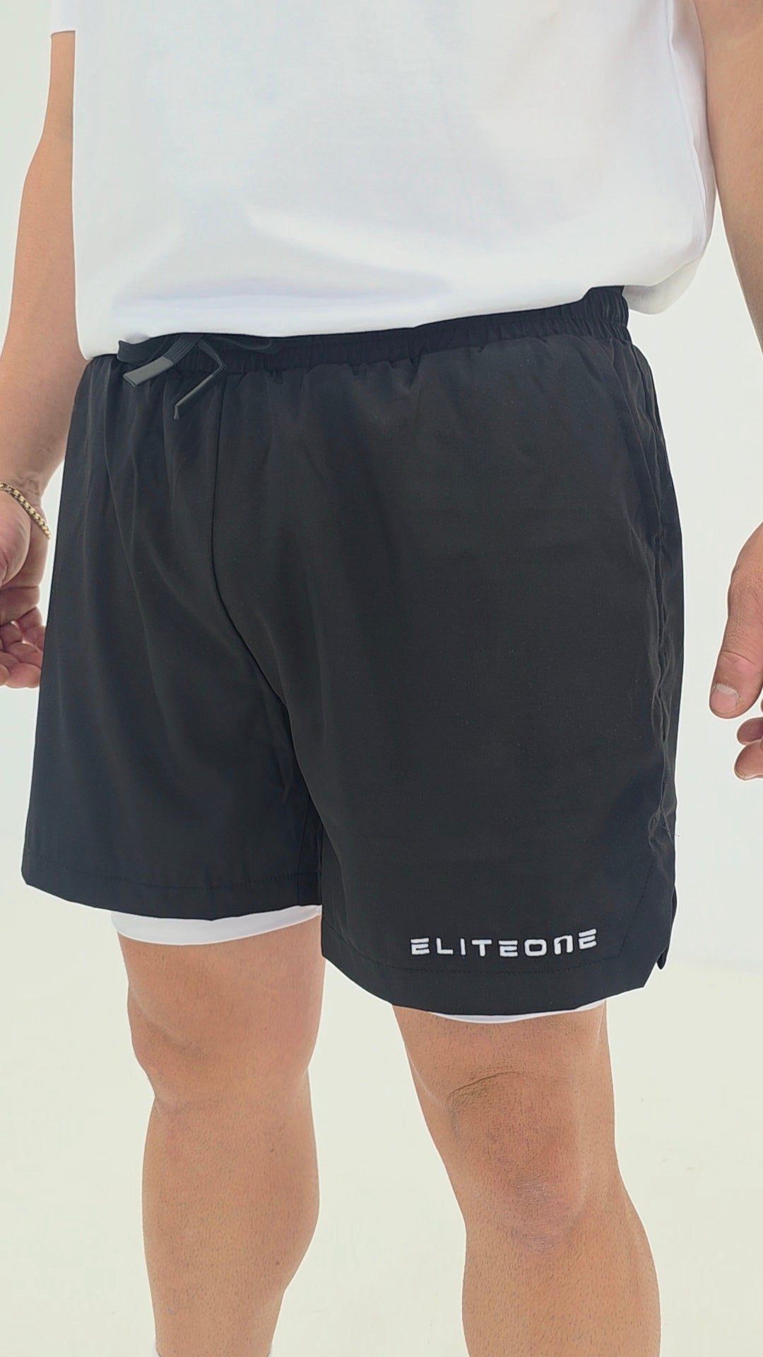 Mens black active shorts